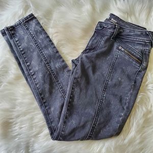 Mossimo Skinny Moto Jeans Jeggings Black Acid wash